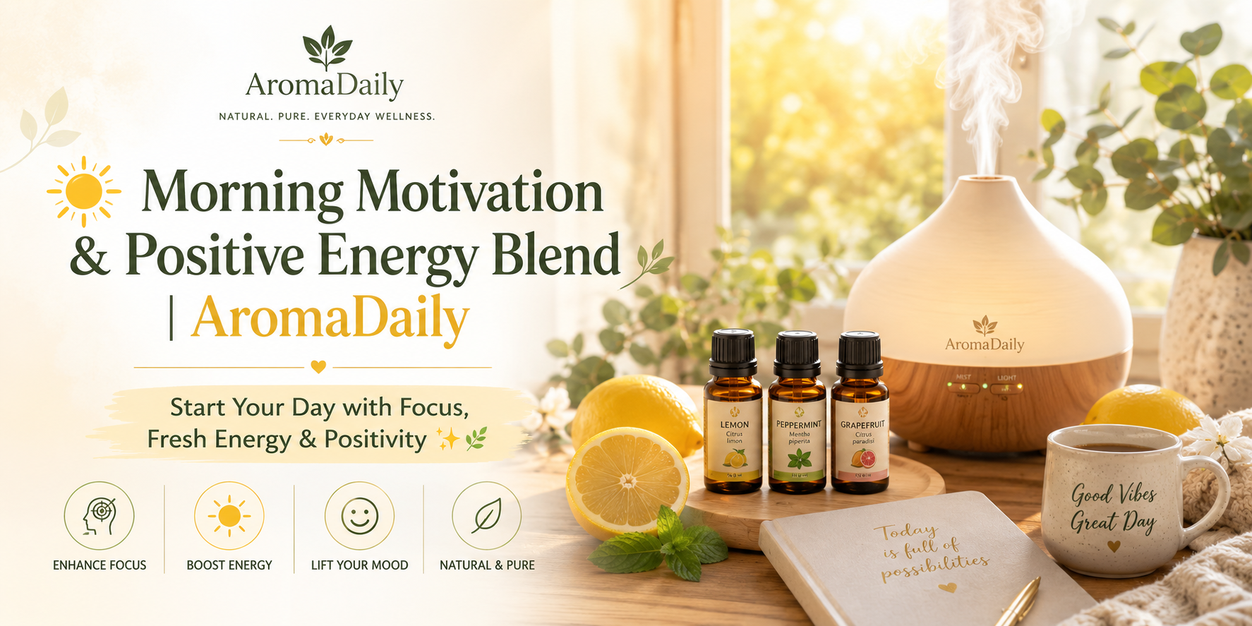 🌿 Work Desk Fresh Air Blend | AromaDaily 🌞